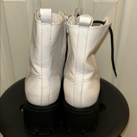 White Combat Boots Size 7.5 - Picture 5 of 8
